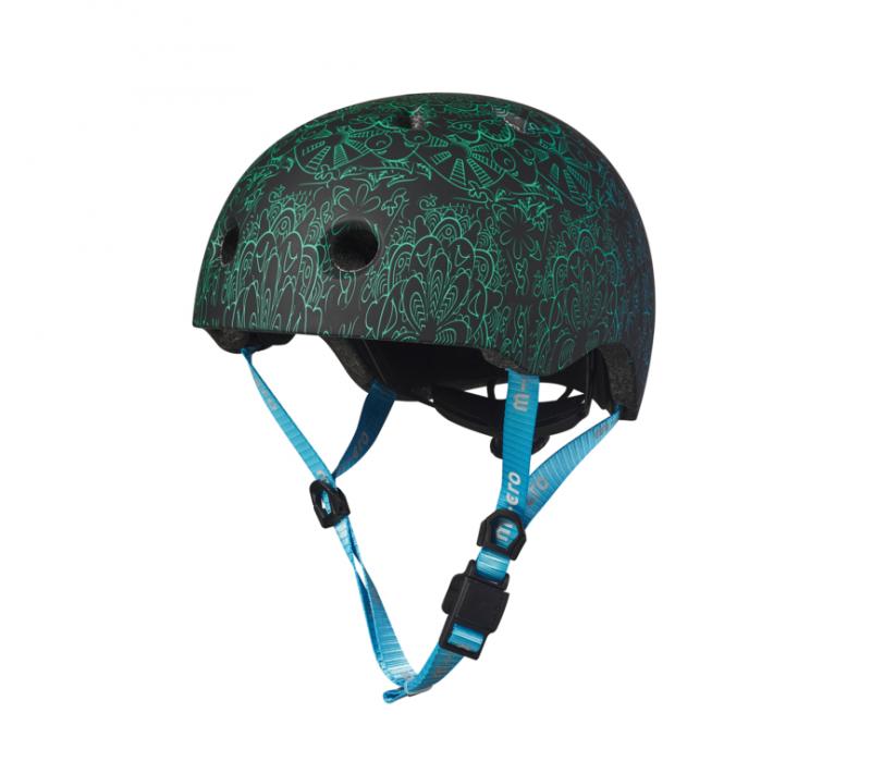Casco Mandala Verde-Azul talla M - Talla 