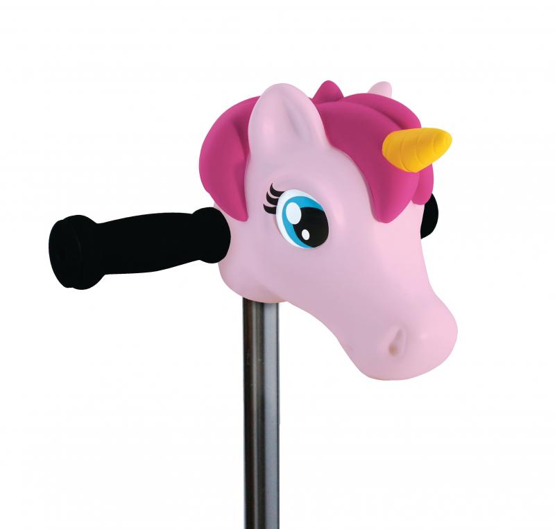Cabeza Unicornio Rosa - Accesorio para el manillar de tu patinete Micro.